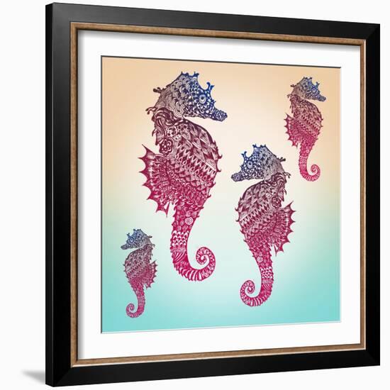 Sea Horses-Mark Ashkenazi-Framed Giclee Print