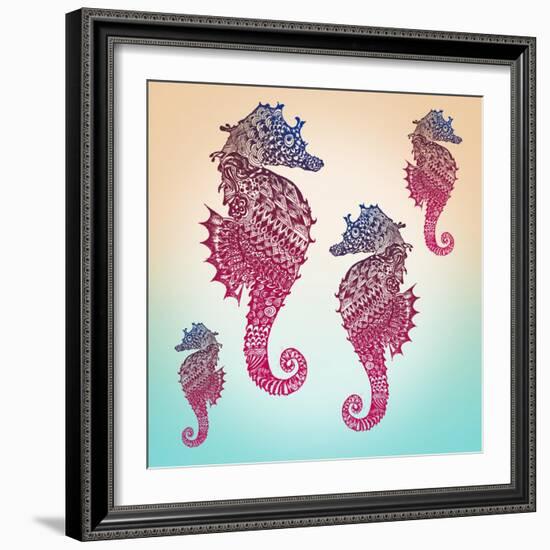 Sea Horses-Mark Ashkenazi-Framed Giclee Print