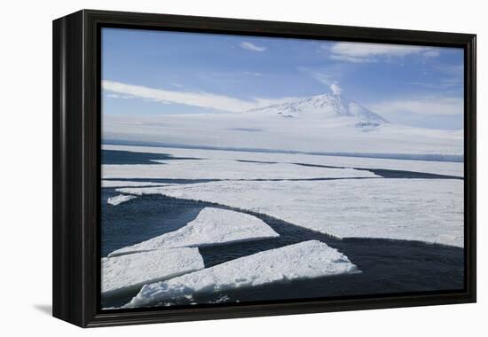 Sea Ice with Mount Erebus in Distance-DLILLC-Framed Premier Image Canvas