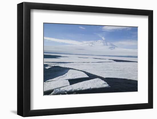 Sea Ice with Mount Erebus in Distance-DLILLC-Framed Photographic Print
