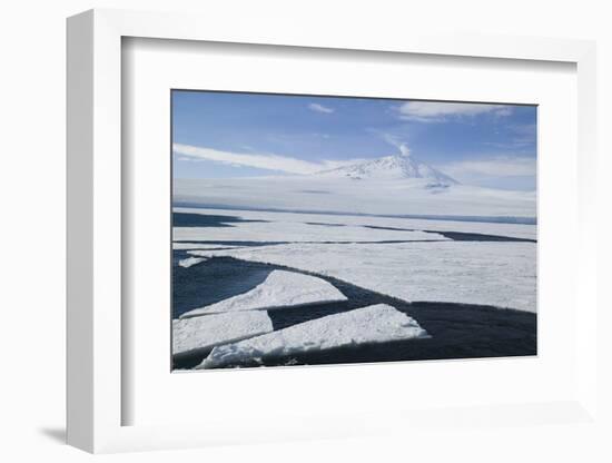 Sea Ice with Mount Erebus in Distance-DLILLC-Framed Photographic Print