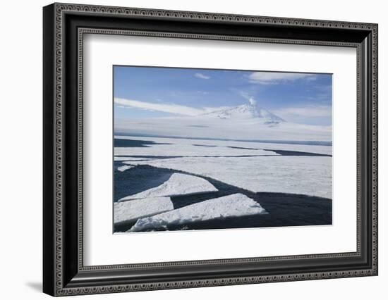 Sea Ice with Mount Erebus in Distance-DLILLC-Framed Photographic Print