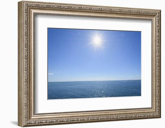 Sea in summer with sun, Rorvig, Isefjord, Odsherred, Zealand, Denmark-Raimund Linke-Framed Photographic Print