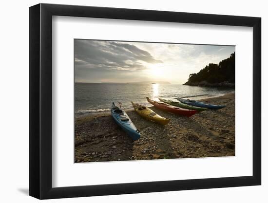 Sea kayak tour on the island Skopelos, Greece-Rasmus Kaessmann-Framed Photographic Print