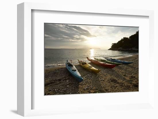 Sea kayak tour on the island Skopelos, Greece-Rasmus Kaessmann-Framed Photographic Print