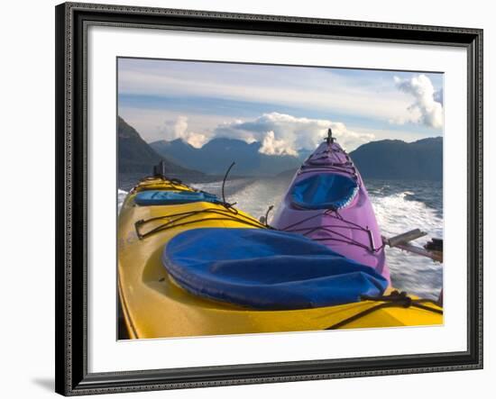 Sea Kayak Trip From Valdez Harbor to Columbia Glacier, Alaska, USA-Julie Eggers-Framed Photographic Print