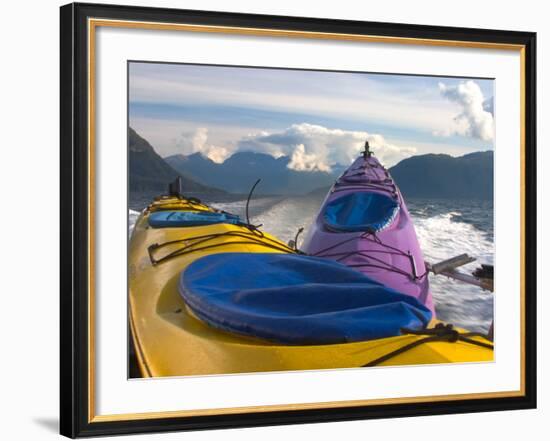 Sea Kayak Trip From Valdez Harbor to Columbia Glacier, Alaska, USA-Julie Eggers-Framed Photographic Print