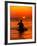 Sea Kayaking at Sunset, Bahama Out Islands, Bahamas-Greg Johnston-Framed Photographic Print