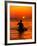 Sea Kayaking at Sunset, Bahama Out Islands, Bahamas-Greg Johnston-Framed Photographic Print