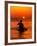 Sea Kayaking at Sunset, Bahama Out Islands, Bahamas-Greg Johnston-Framed Photographic Print