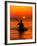 Sea Kayaking at Sunset, Bahama Out Islands, Bahamas-Greg Johnston-Framed Photographic Print