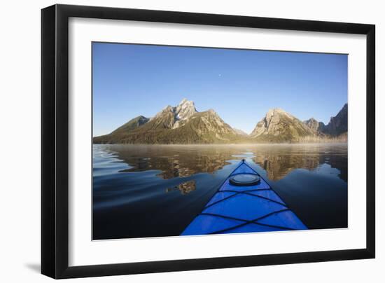 Sea Kayaking Jackson Lake In Grand Teton National Park, WY-Justin Bailie-Framed Photographic Print