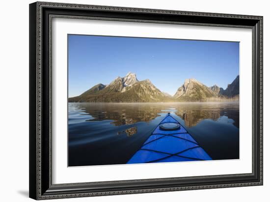 Sea Kayaking Jackson Lake In Grand Teton National Park, WY-Justin Bailie-Framed Photographic Print