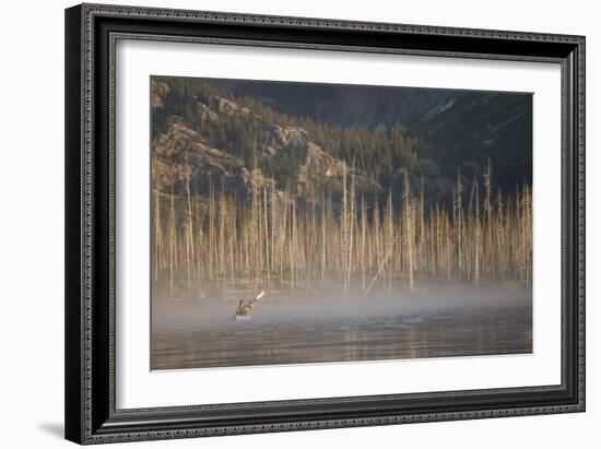 Sea Kayaking Jackson Lake In Grand Teton National Park, WY-Justin Bailie-Framed Photographic Print