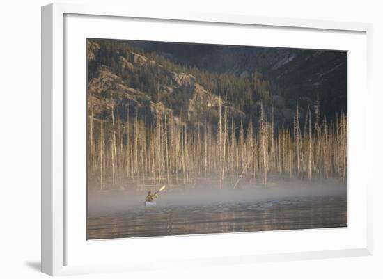 Sea Kayaking Jackson Lake In Grand Teton National Park, WY-Justin Bailie-Framed Photographic Print