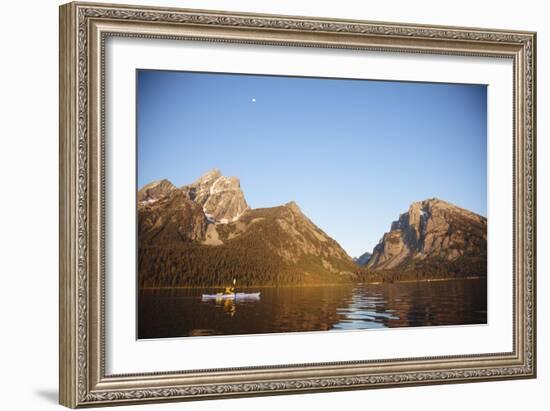 Sea Kayaking Jackson Lake In Grand Teton National Park, WY-Justin Bailie-Framed Photographic Print