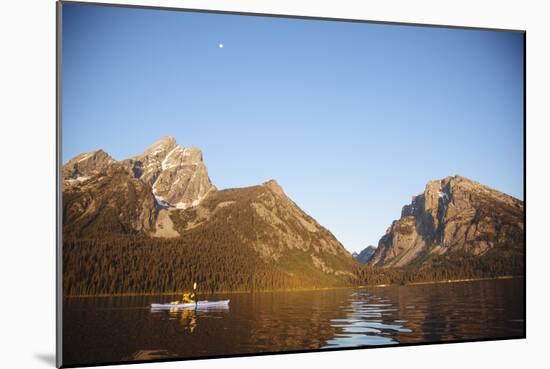 Sea Kayaking Jackson Lake In Grand Teton National Park, WY-Justin Bailie-Mounted Photographic Print