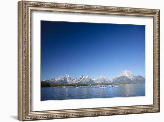 Sea Kayaking Jackson Lake In Grand Teton National Park, WY-Justin Bailie-Framed Photographic Print