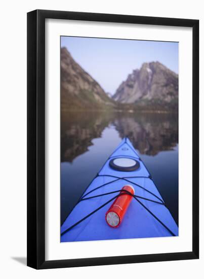 Sea Kayaking Jackson Lake In Grand Teton National Park, WY-Justin Bailie-Framed Photographic Print