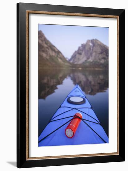 Sea Kayaking Jackson Lake In Grand Teton National Park, WY-Justin Bailie-Framed Photographic Print