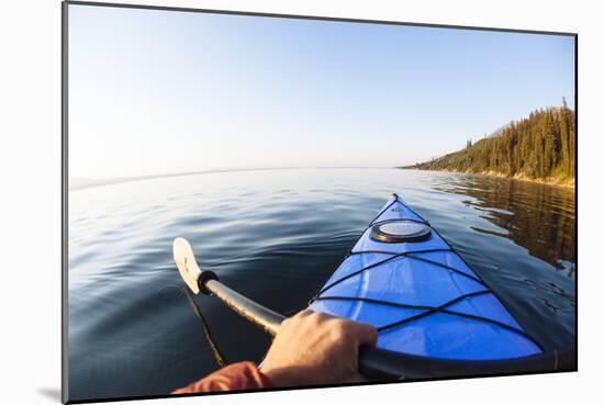 Sea Kayaking Jackson Lake In Grand Teton National Park, WY-Justin Bailie-Mounted Photographic Print