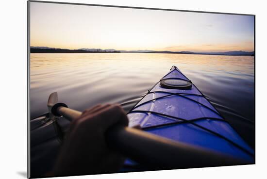 Sea Kayaking Jackson Lake In Grand Teton National Park, WY-Justin Bailie-Mounted Photographic Print