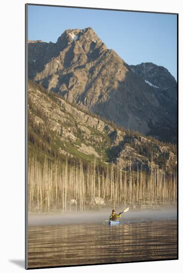 Sea Kayaking Jackson Lake In Grand Teton National Park, WY-Justin Bailie-Mounted Photographic Print