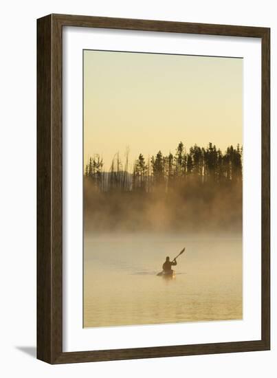 Sea Kayaking Jackson Lake In Grand Teton National Park, WY-Justin Bailie-Framed Photographic Print