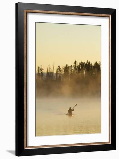 Sea Kayaking Jackson Lake In Grand Teton National Park, WY-Justin Bailie-Framed Photographic Print