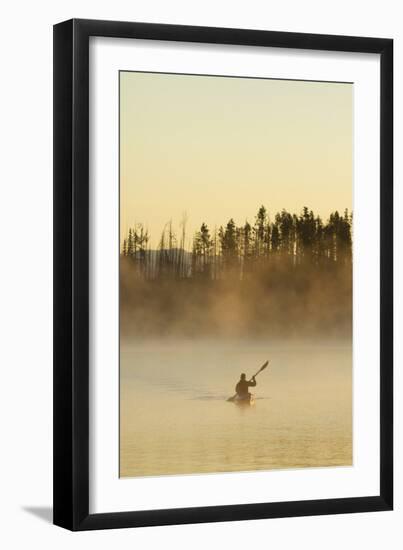 Sea Kayaking Jackson Lake In Grand Teton National Park, WY-Justin Bailie-Framed Photographic Print