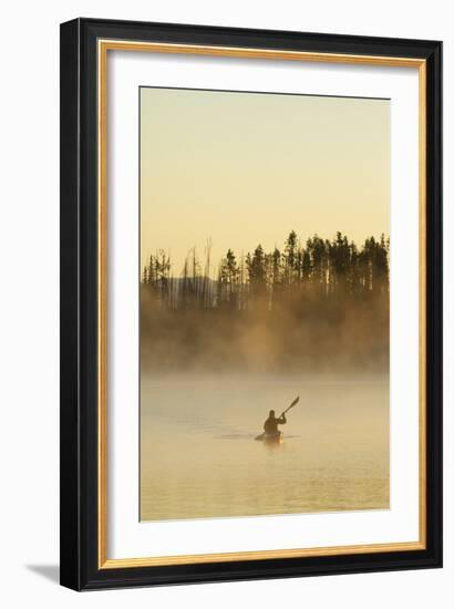 Sea Kayaking Jackson Lake In Grand Teton National Park, WY-Justin Bailie-Framed Photographic Print