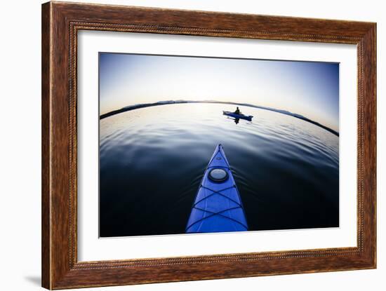 Sea Kayaking Jackson Lake In Grand Teton National Park, WY-Justin Bailie-Framed Photographic Print