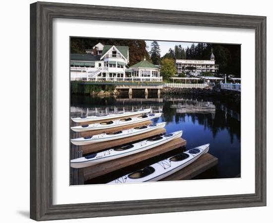 Sea Kayaks at Roche Harbor, San Juan Island, Washington, USA-Charles Gurche-Framed Photographic Print