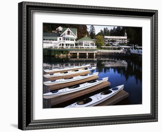 Sea Kayaks at Roche Harbor, San Juan Island, Washington, USA-Charles Gurche-Framed Photographic Print