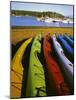 Sea Kayaks, Fisherman Bay, Lopez Island, Washington, USA-Charles Gurche-Mounted Photographic Print