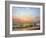 Sea Landscape On A Sunset-balaikin2009-Framed Art Print