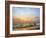 Sea Landscape On A Sunset-balaikin2009-Framed Art Print