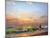 Sea Landscape On A Sunset-balaikin2009-Mounted Art Print