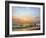 Sea Landscape On A Sunset-balaikin2009-Framed Art Print