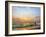 Sea Landscape On A Sunset-balaikin2009-Framed Art Print