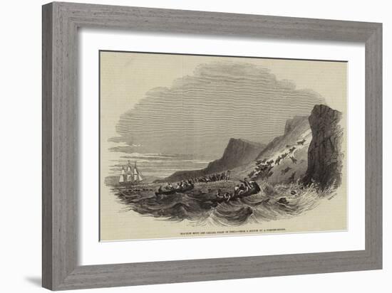 Sea-Lion Hunt Off Callao, Coast of Peru-null-Framed Giclee Print