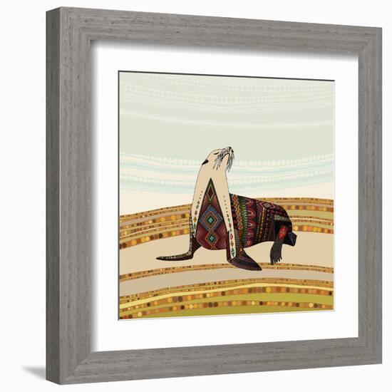 Sea Lion-Sharon Turner-Framed Art Print