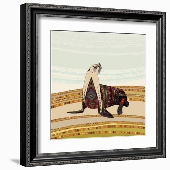 Sea Lion-Sharon Turner-Framed Art Print