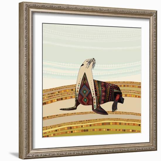 Sea Lion-Sharon Turner-Framed Art Print