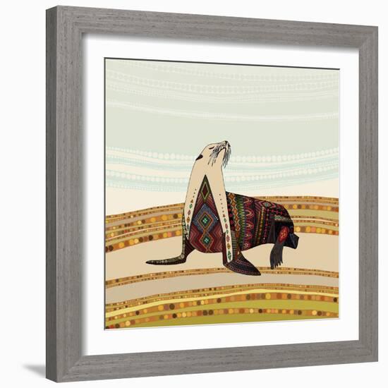 Sea Lion-Sharon Turner-Framed Art Print