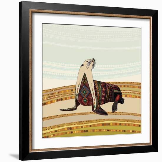 Sea Lion-Sharon Turner-Framed Art Print