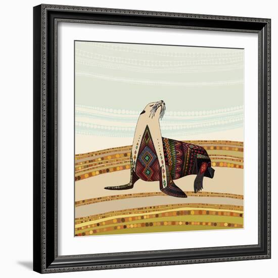 Sea Lion-Sharon Turner-Framed Art Print