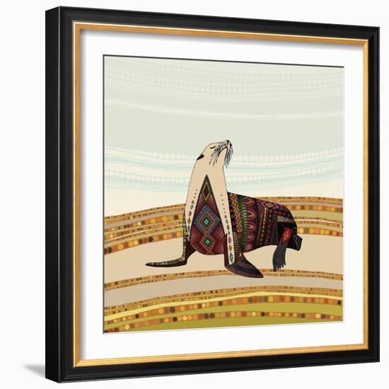 Sea Lion-Sharon Turner-Framed Art Print