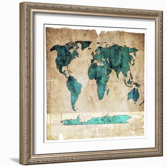 Sea Map I-LightBoxJournal-Framed Giclee Print