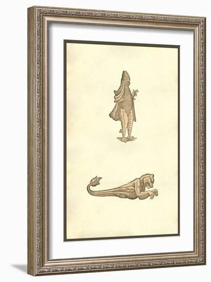 Sea Monster Effigies-Ulisse Aldrovandi-Framed Art Print